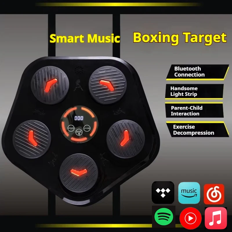 New Smart Music Boxing Machine Adult/Children Sports Fitness Boxing Trainer Home Exercise Response Training Boxing Wall Target