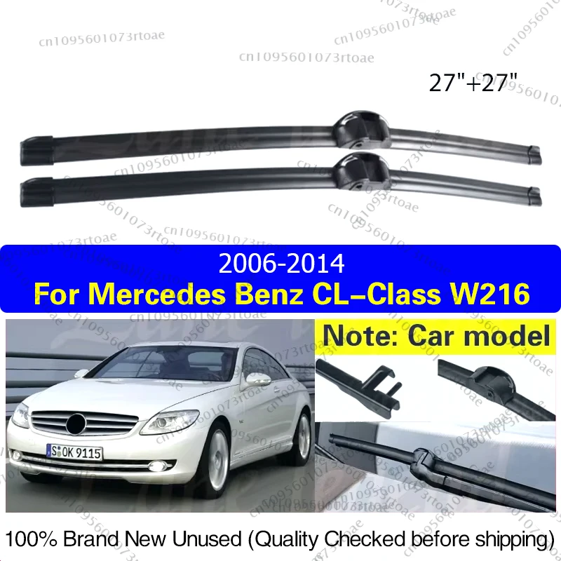 For Mercedes Benz CL 550 4MATIC 600 63 65 AMG W216 C216 2006 - 2014 Wiper Front Wiper Blades Windshield Windscreen Window 27