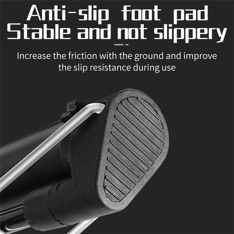 WEST BIKING Bike Pump Bicycle Tire Portable Inflator Air Pump 120PSI Mountain Road Bike Accessories for Cycling MTB Bicycle Pump