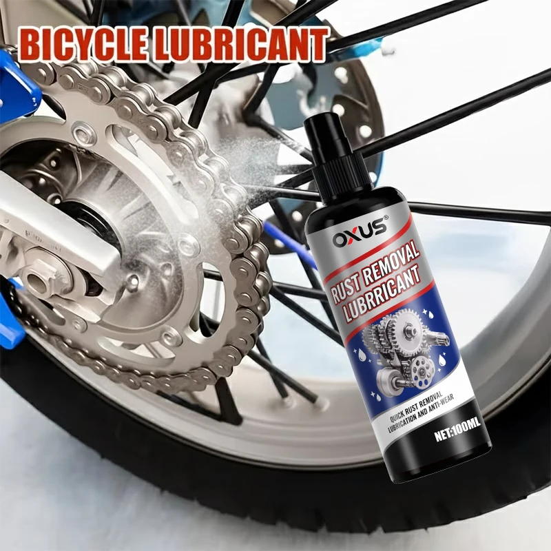 100ML Motorcycle Chain Lubricant Spray - Rust Removal, Lubrication, Long-lasting Protection, Easy Application for Bike Chains
