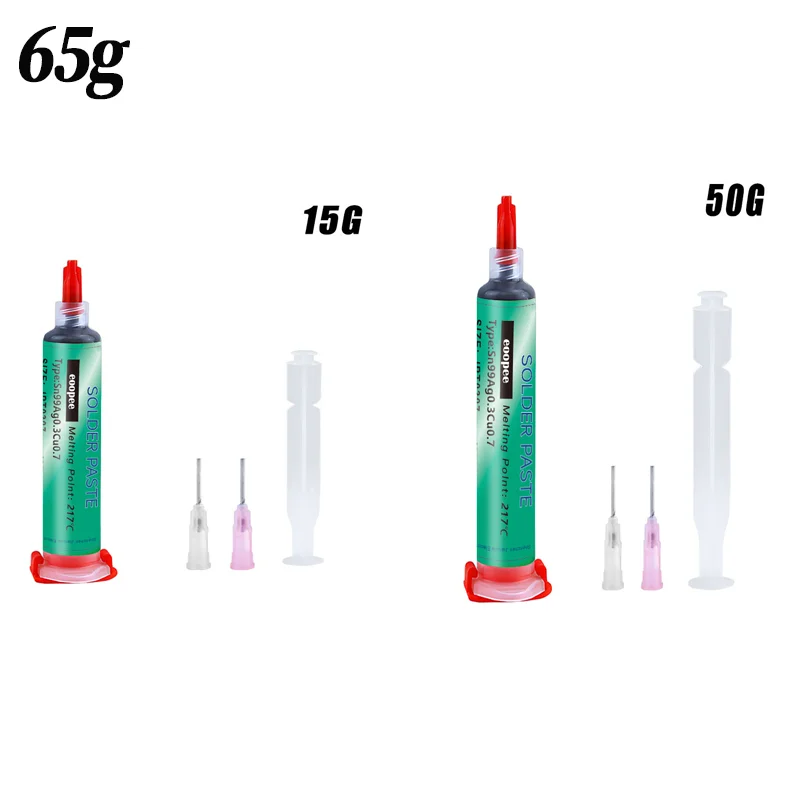 Sn99Ag0.3Cu0.7 Bleifreie Hochtemperatur-Lötpaste in Nadelröhrchen für SMT PCB BGA Handy USB-Steckdosen-Reparatur, LED-Löten