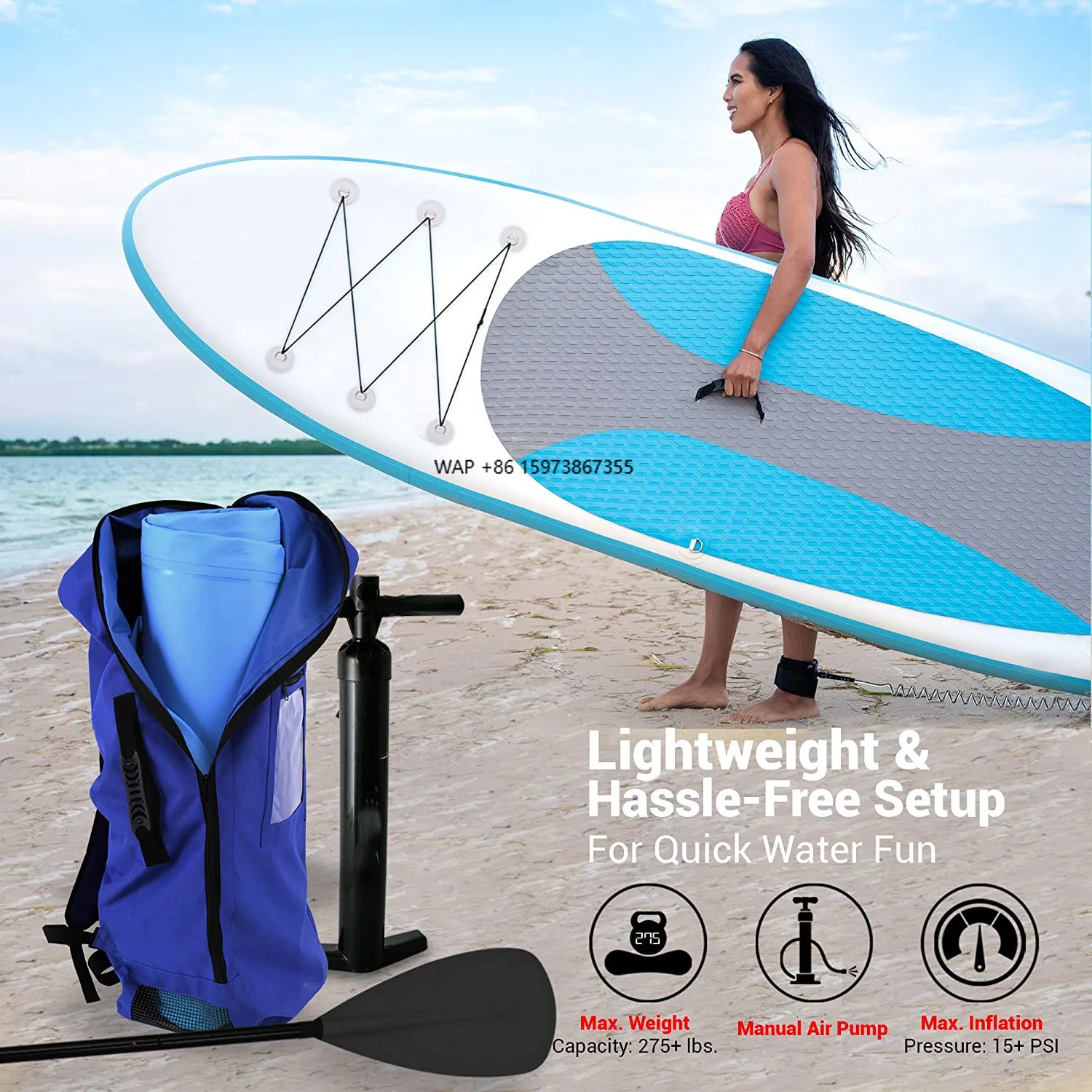 

Durable Custom Stand-Up Paddle Board Handmade Surf Board with Durable PVC Material