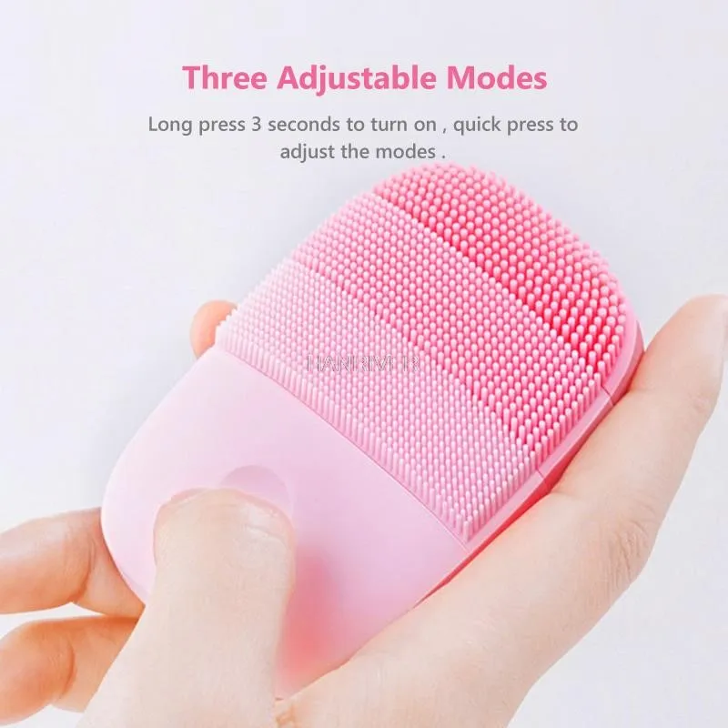 

Facial Cleansing Brush Face Skin Care Tools Waterproof Silicone Electric Sonic Cleanser Facial Beauty Massager