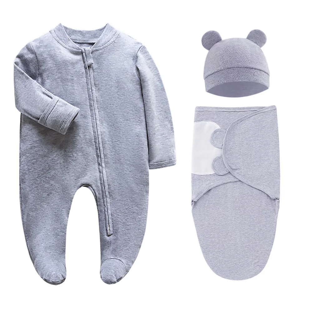 

Новые комбинезоны-слипы на молнии для новорожденных (для девочек и мальчиков), с длинным рукавом, из хлопка, однотонные белые, модные, для малышей 0-12 месяцев ﻿