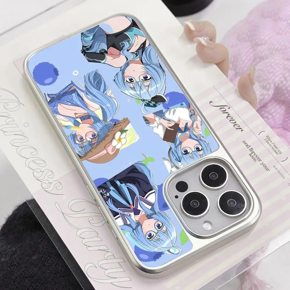 

Anime Shiunji Seiha Phone Case for iPhone 17 16 15 14 13 12 11 Air Pro Max Plus Electroplated Silver Cover