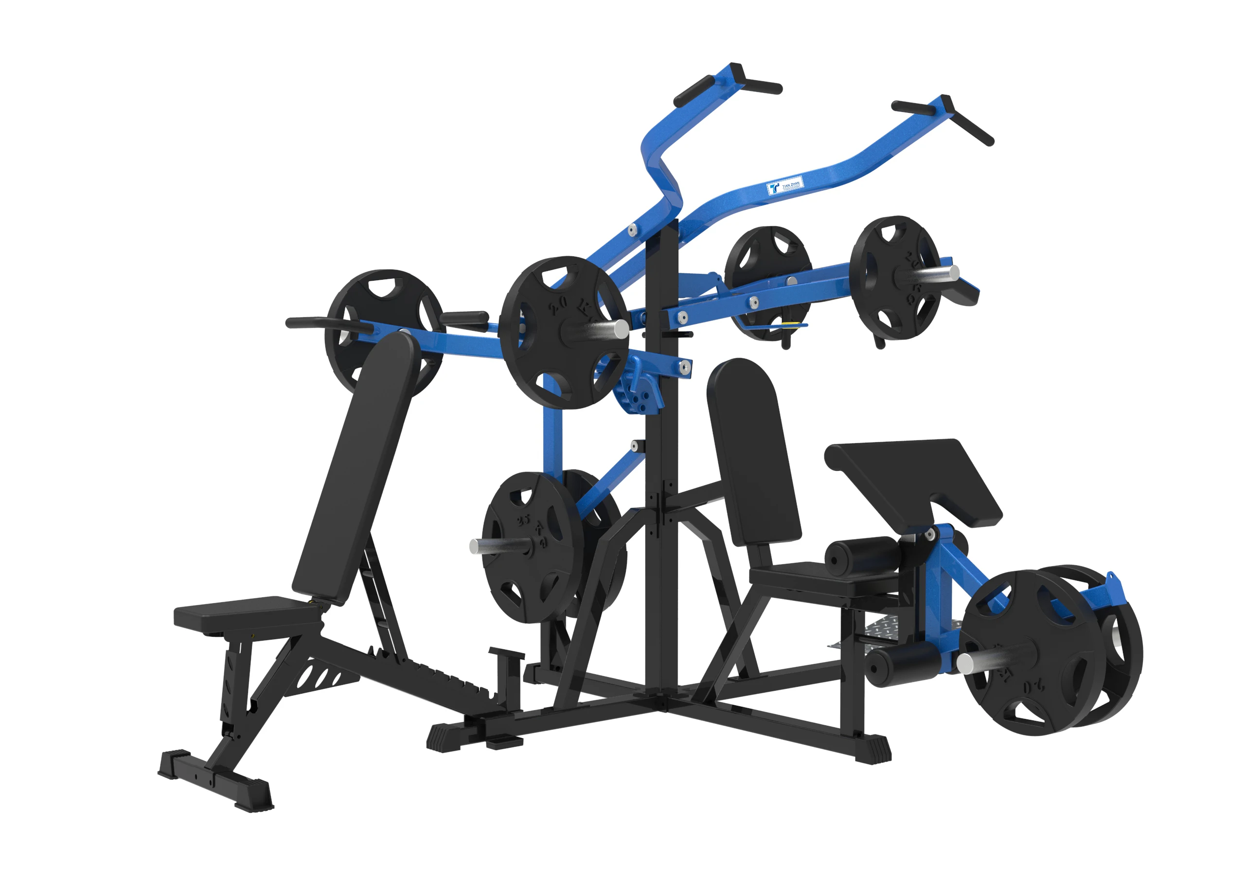 Multi Strength 4 Station Steel Home Gym Equipment Eco-friendly Home Use Fitness