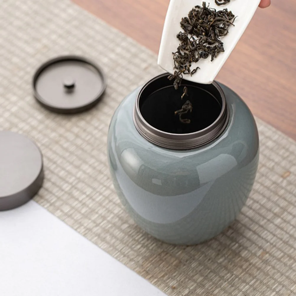 

1 Set Of Ceramic Tea Jar Lids Aluminum Sealing Cover For Household Tea Pot Wear-Resistant Dust Proof Kitchen Storage Accessory