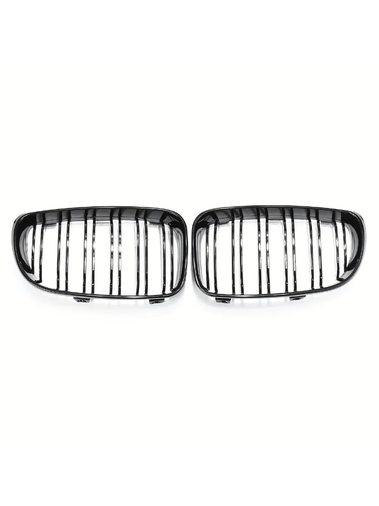 Glänzend schwarzer Frontstoßstangen-Kühlergrill mit Doppellamellen für BMW E81 E87 E82 E88 128i 130i 135i 2008-2013 Racing Grills