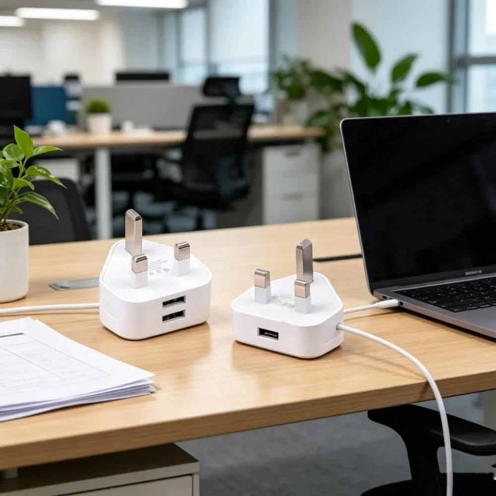Universal UK Plug Dual USB UK Wall Charger 1/2 Ports 3 Pin Power Adapter for iPhone Samsung Xiaomi Tablet for Home Travel