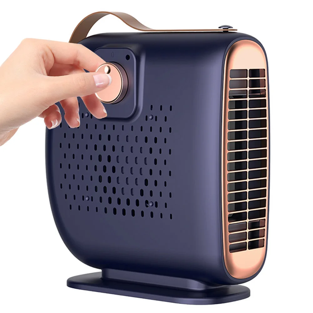 Portable Space Heater PTC Heating Mini Heater Fan Anti Scald Desktop Heating Fan Electric Personal Warmer for Home Office