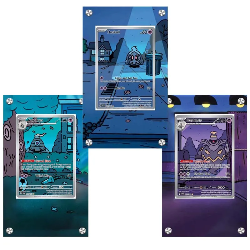 ptcg-display-de-arte-para-cartao-pokemon-sv6a-duskull-dusclops-dusknoir-acrilico-preso-tijolo-anime-jogo-colecao-cartao-expositor