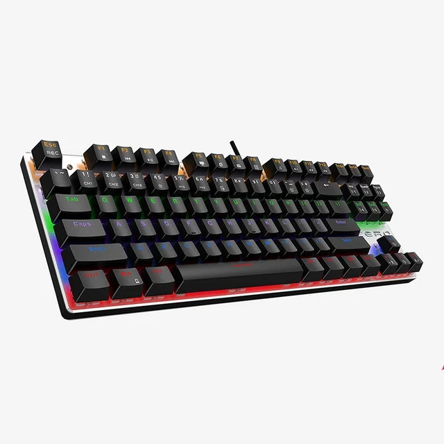 

Wired Gaming Mechanical Keyboard Blue Red Switch 87keys Anti-ghosting Russian/US LED Backlit LED For Gamer Laptop Computer