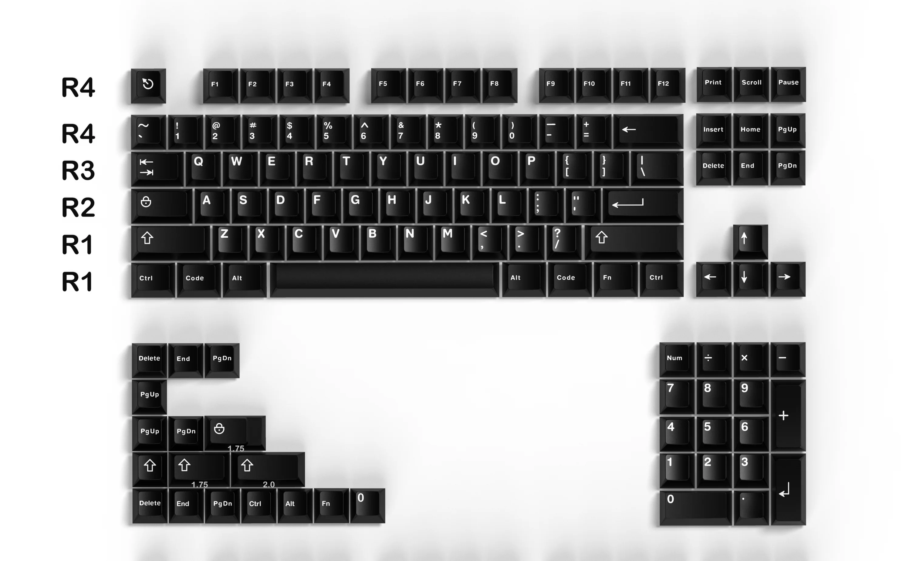 

GMKY WOB Contrast Colors Keycaps Cherry Profile DOUBLE SHOT ABS FONT PBT Keycaps ABS Font for MX Switch Mechanical Keyboard