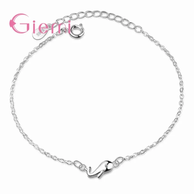 Cute Little Dolphin Ornament Bracelet High Quality Fashion Lady Bracelet 925 Sterling Silver Jewelry Wholesale Free Shippi
