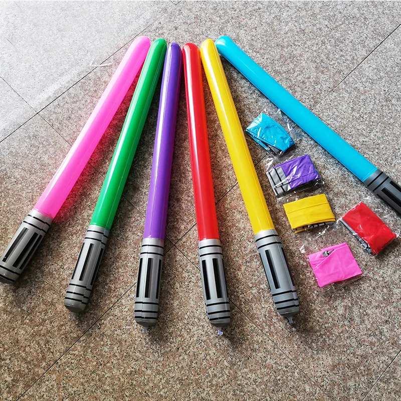 New Kids Inflatable Lightsaber Laser Sword Toy 100cm Inflatable Stick Pvc Inflatable Sword for Children Gift