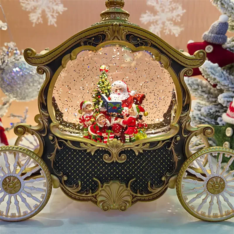 New colorful Christmas palace car Led lantern wholesale exquisite water snowball lantern