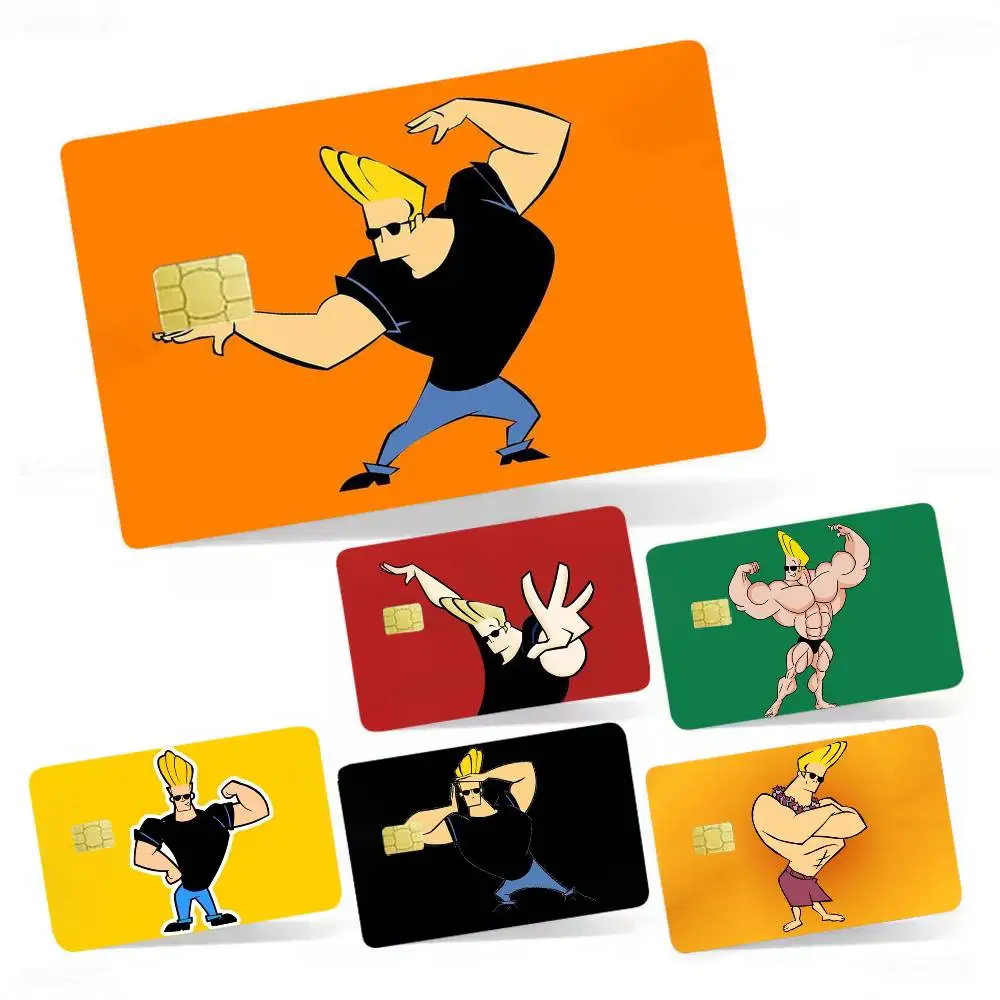 

J-Johnny B-Bravo Card Stickers Small Waterproof Chip 4PCS Card Sticker Anti-Scratch