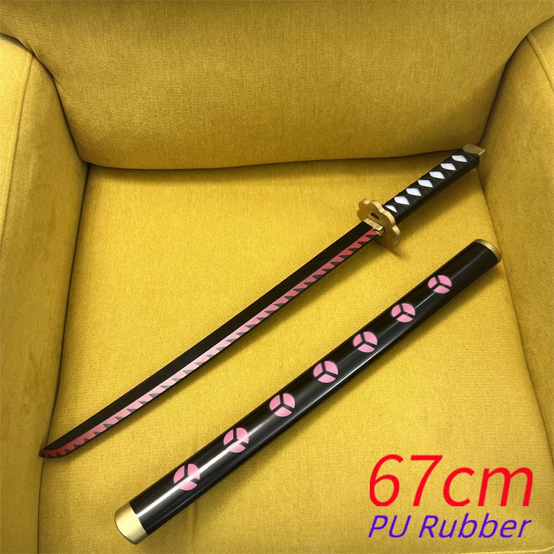 1:1 مجموعات أسلحة السيف قانون الطرف الأغر 67 سنتيمتر تأثيري زورو لعب الأدوار آكي ميزو الساموراي كاتانا سكين وا ميتشي ايتشي لعبة بولي يوريثان السلامة