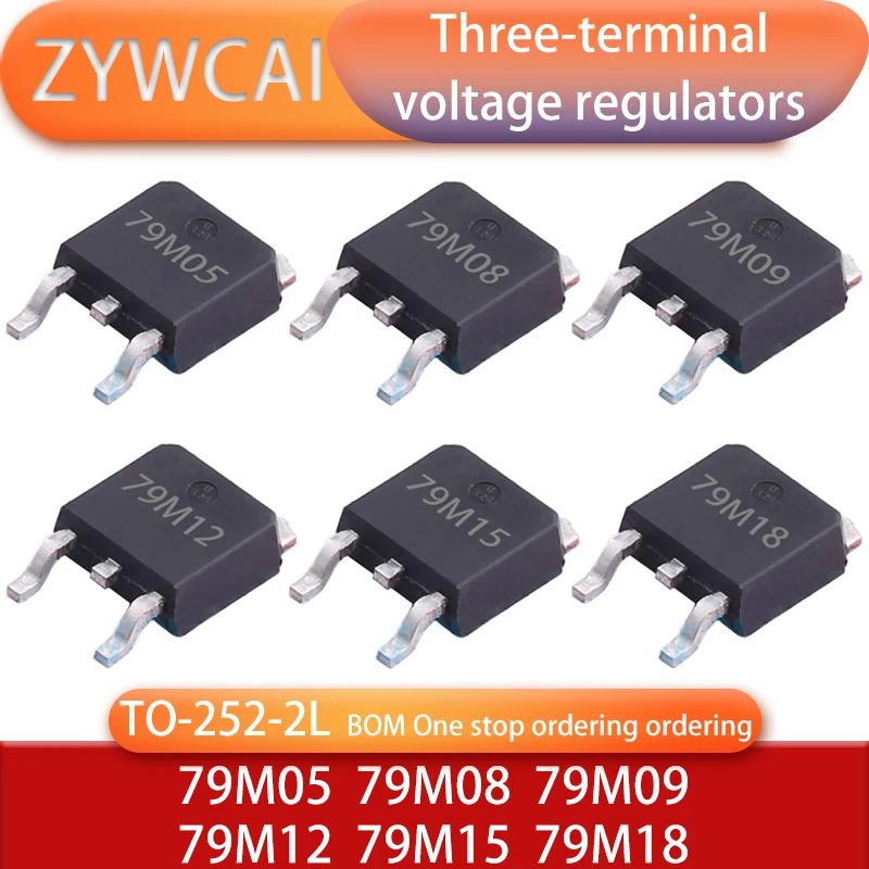 79M05 TO-252 79M08 79M09 79M12 79M15 TO252 Input 35V output 5V 500mA Linear Three-terminal Voltage regulator LDO triode