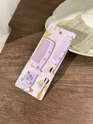 어린이 및 아기용 만화 미용 빗, 미니 휴대용 동물 패턴 세트, 무작위 포장 빗, 1 세트