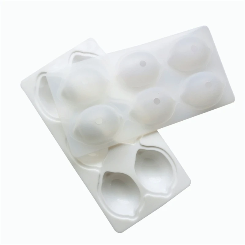 Reusable 6 Cavity Dessert Molds Flexible Silicones Cake Pan For Lemon Jelly Mousse And Ice Cream Creation