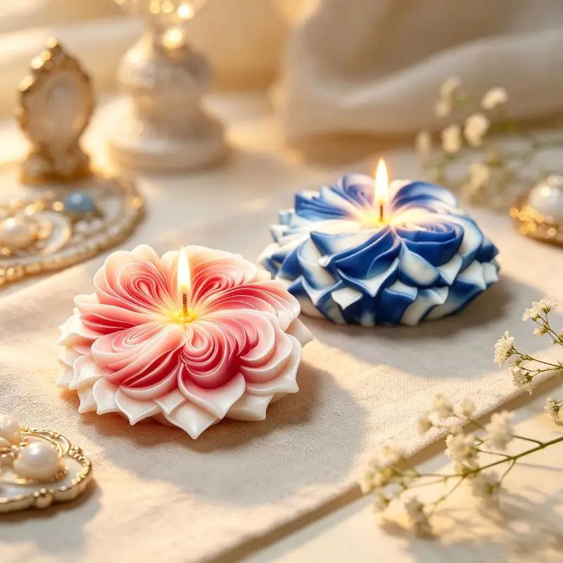 3D Dahlia Flower Silicone Craft Mold Non-Stick Reusable Mould for DIY Polymer Clay Resin Art Candle Home Decoration Crafts