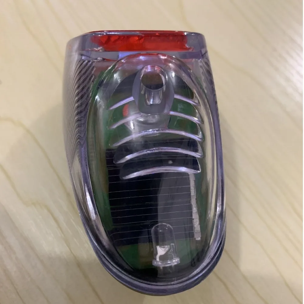 Image of Solarenergie Fahrrad Rücklicht Rote Lampe Nacht Radfahren Radfahren Rücklicht MTB Schwarz Zubehör Mini Fahrrad Warnlicht Fahrrad