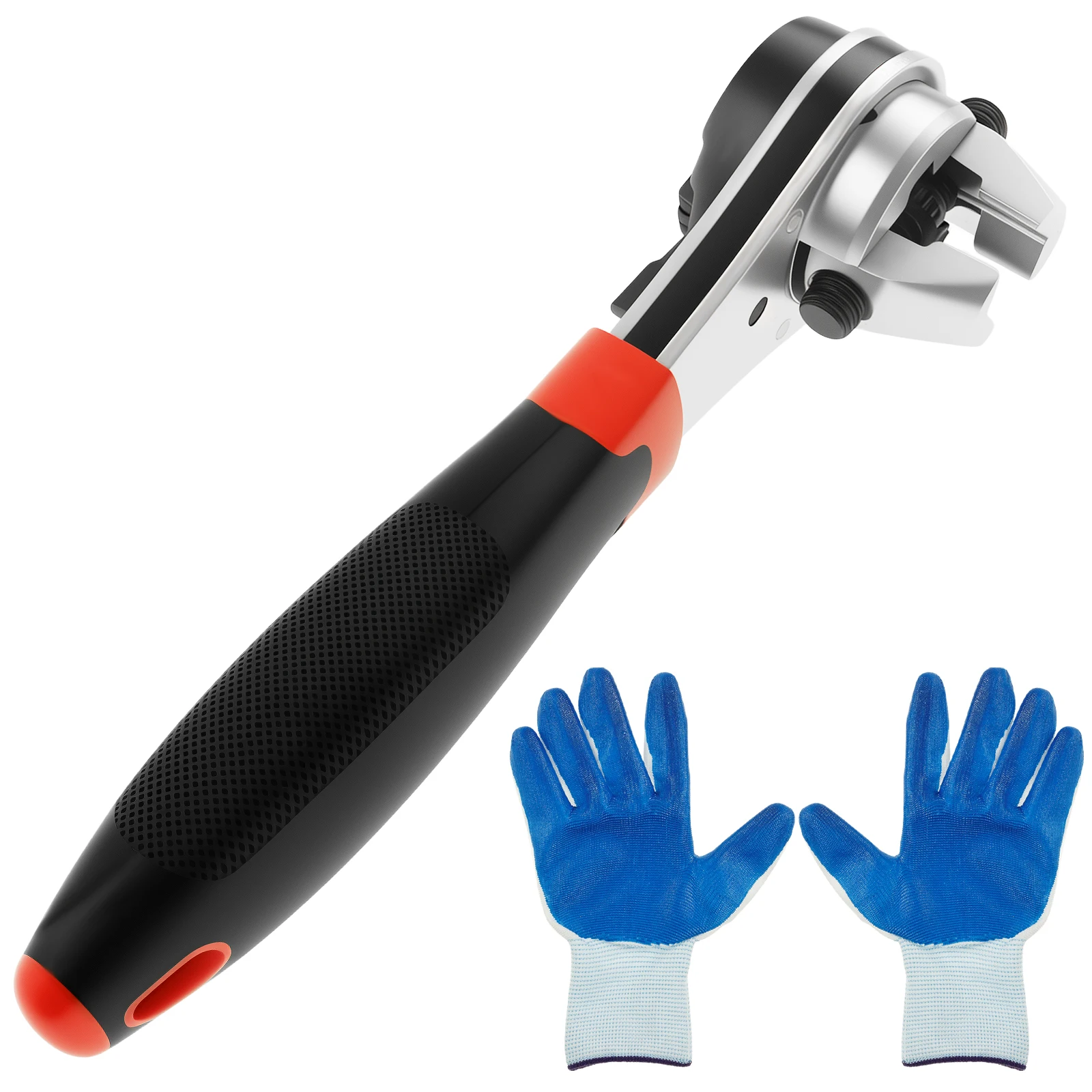 

Ratchet Wrench for 6-22mm Screw Adjustable Ratchet Wrench with Non Slip Handle Multifunctional Labor Saving Spanner Tool for DIY