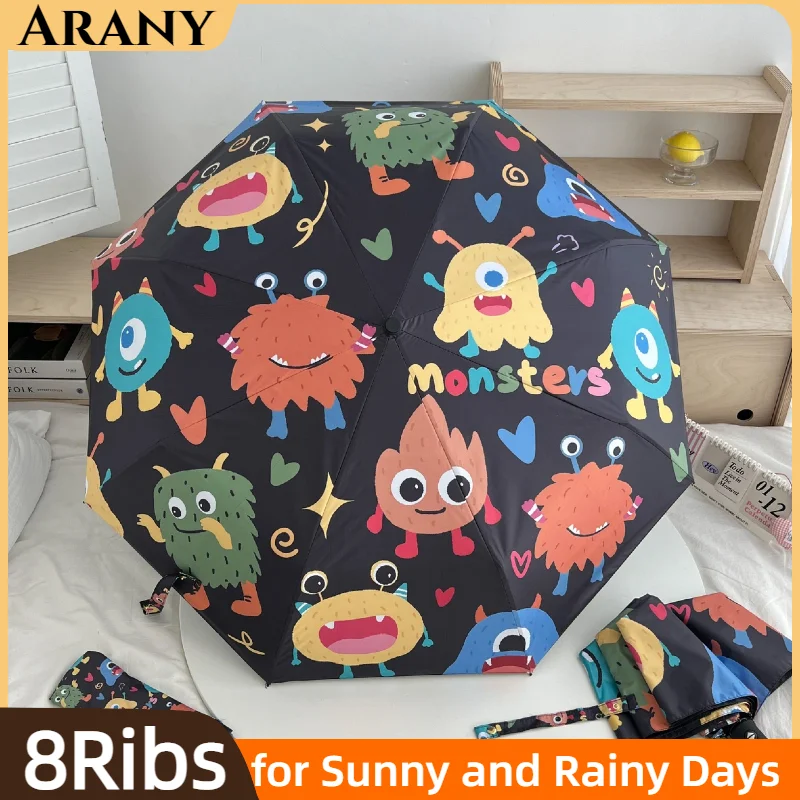 

ARANY Cute Anime Kids Umbrella 8 Ribs Automatic Vinyl Sunny Umbrella for Both Weather and Rain UV Protection Free Shipping Зонт
