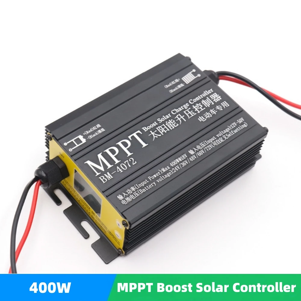 

400W MPPT Boost Solar Charge Controller 12V-50V Input Step-up Charging For 24V 36V 48V 60V 72V Lead Acid/LiFePO4/Lithium Battery