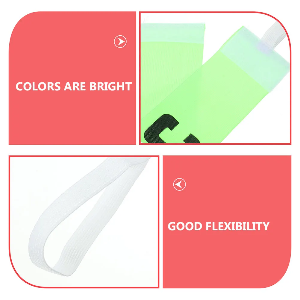 

5pcs Soccer Captain Armband Colored Football Sports Band Adjustable Wear-Resistant Team Leader Armbands For Football Rugby