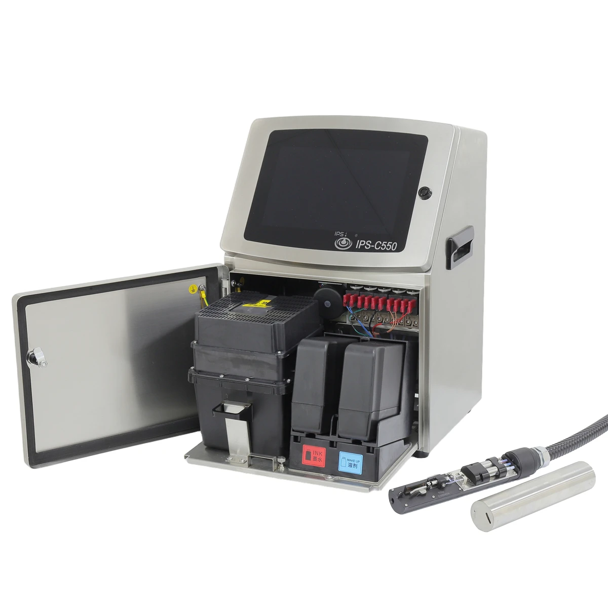 Continuous Inkjet Printer CIJ Small Character Printer For Marking And Encoding In Portuguese On Flat And Curved Surfaces