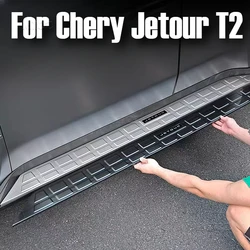 For Chery Jetour T2 2023 2024 2025 Car Styling Accessories Threshold Door Sill Pedal Protector Carbon Fiber Stickers