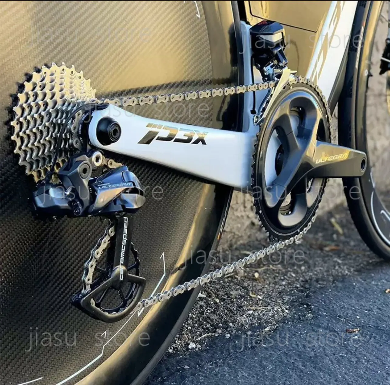 Wireless Electronic Bike Oversized Jockey Wheel Kit, Rear Derailleur Cage Cycling Upgrade Parts for Road Bike Groupset