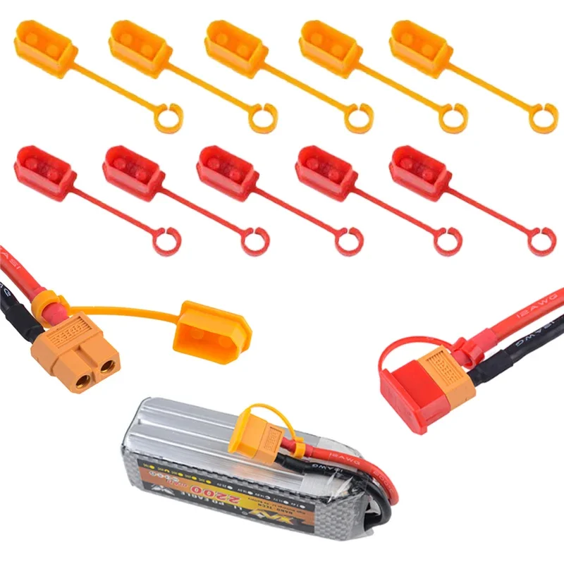 

10pcs XT60 Dust-proof Anti-electricity Plug Protective Case for Remote Control Model Airplane Car Boat Upgrade Parts