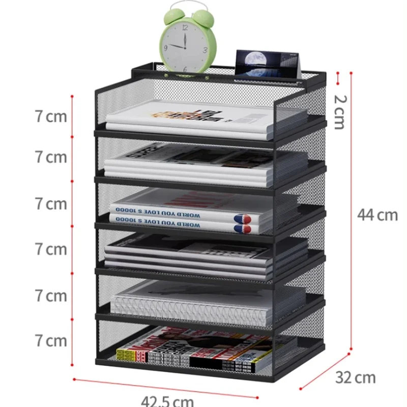 

Office Desktop File Storage Rack Metal Iron Information Racks Finishing Mobiliario De Oficina Office Stationery Supplies Shelf