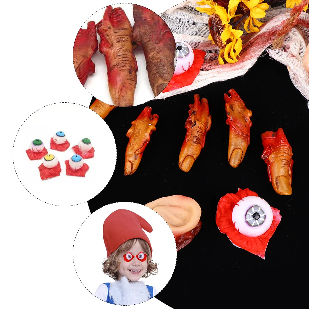 2 pezzi realistici organi insanguinati scherzo oggetti di scena set spaventoso raccapricciante decorazione del partito di Halloween per la decorazione della tavola della stanza della parete del cortile della cucina