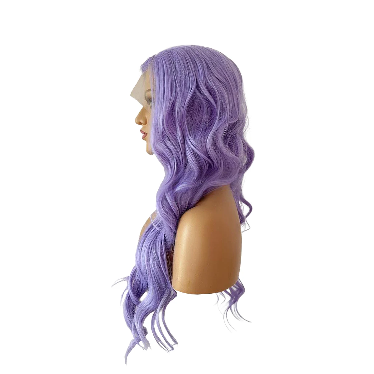 วิกผมสังเคราะห์แบบลูกไม้ด้านหน้า 13x4 สีม่วง ลอนคลื่น ขนาด 18-26 นิ้ว รุ่นใหม่ เหมาะสำหรับวิกคอสเพลย์แบบถักมือคุณภาพสูงสำหรับสุภาพสตรี