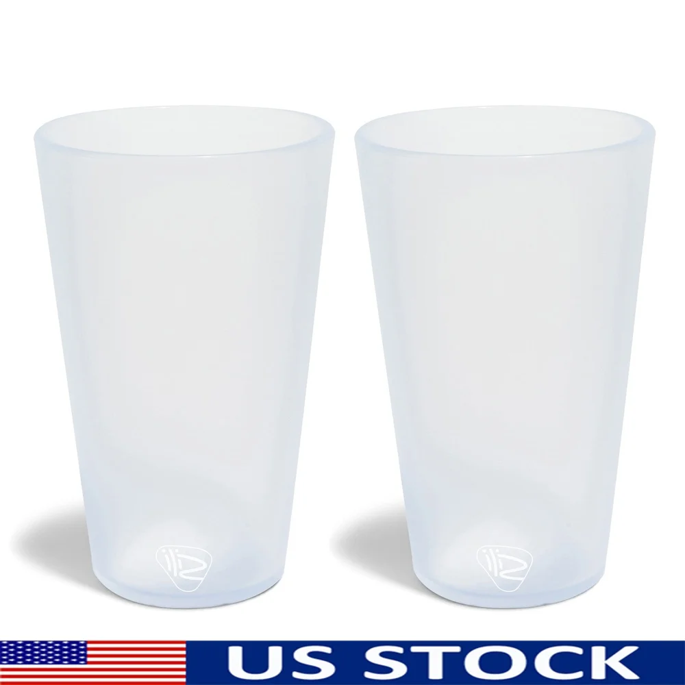 

Reusable Silicone Pint Glasses 16oz Unbreakable Flexible Non-Slip Drinking Cups Portable Hot Cold Travel Dishwasher Safe