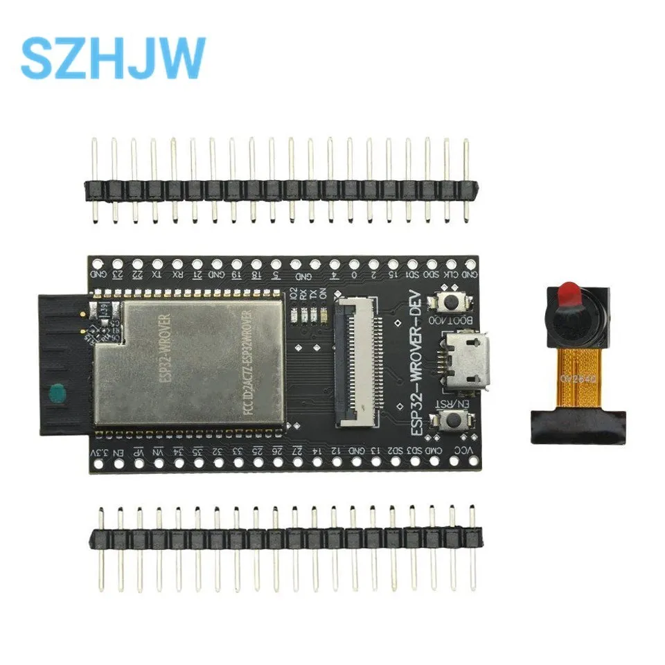 Imagem -02 - Placa de Desenvolvimento Esp32 Cam Esp32-wrover-dev Módulo Ch340c Wifi com Módulo de Câmera Ov2640 Esp32-cam Esp32-wrover