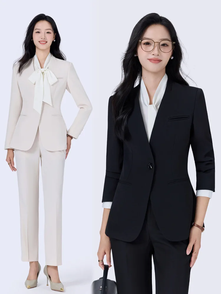 

Women's autumn new style elegant suit for petite individuals, suitable for interviews, formal work attire, professional suit jac