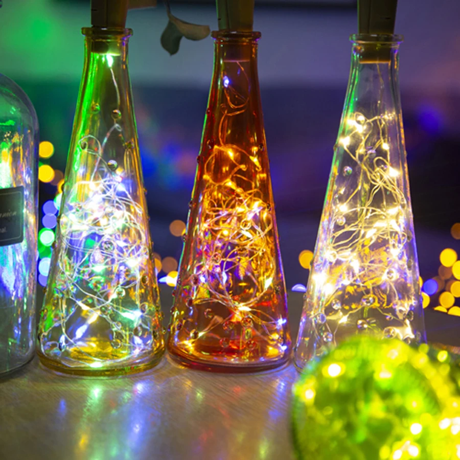 LED Tappo per bottiglia di vino Stringa di luce Filo di rame Luce artigianale Filo di rame per interni Luce Festival Luce decorativa per esterni