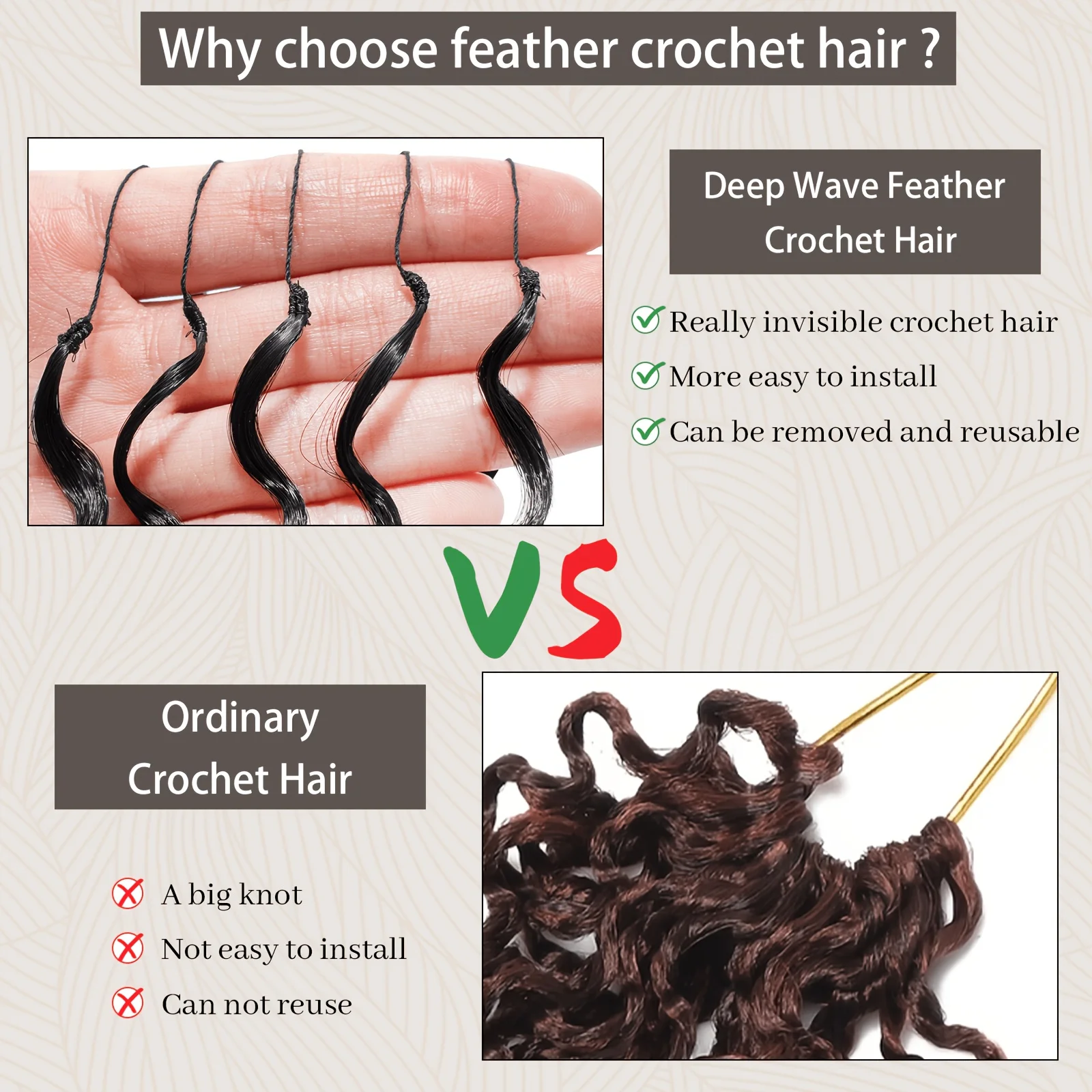 1B Burmese Spical Curly Feather Crochet Hair Extensions Reusable Upgrade Knotless Hair Extensions for Braids Invisible String