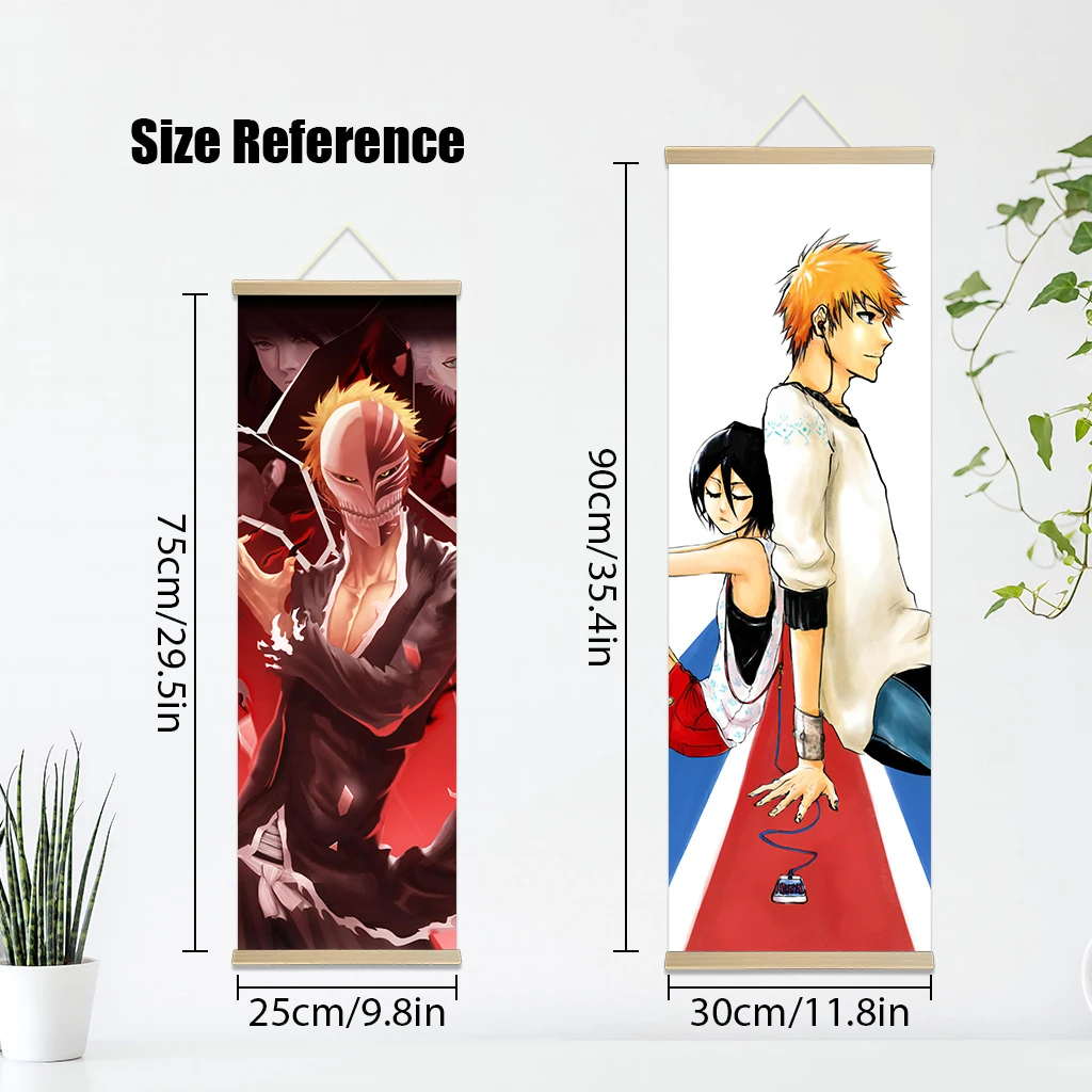 Japanese Anime Bleach Posters and Prints, Kurosaki Ichigo Comic Canvas Painting Wall Art Picture for Living Room Home Decor