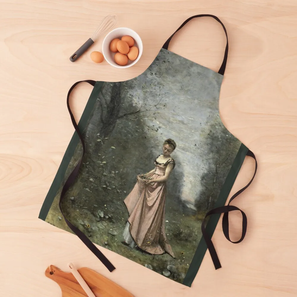 

Camille Corot - Springtime Of Life Apron Christmas gift for kitchen useful For Kitchen Women Funny Apron