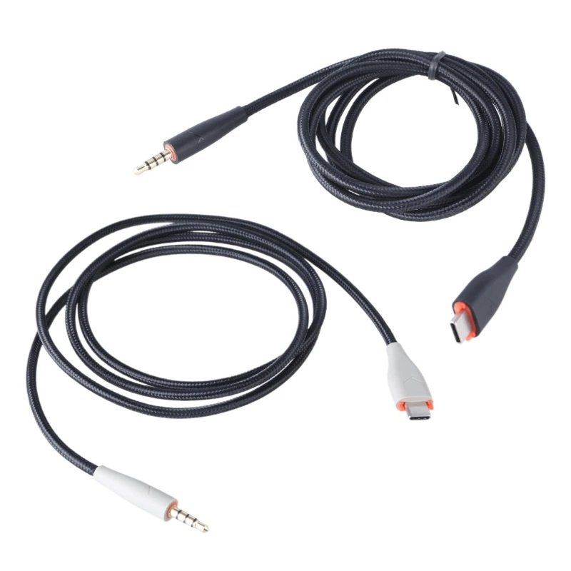 Flexible Nylon Cord for beyer-dynamic MMX100 Headphones Ensuring Sound Durability 3.5mm to Type C Headsets Cable Replacement