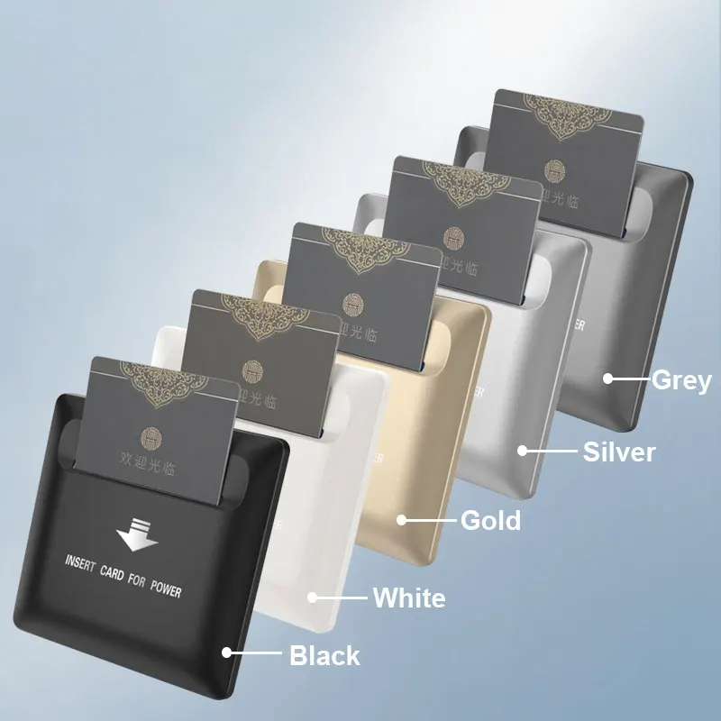 10pcs Energy Saving Switch  Any Card Insert For Power 15S Time Delay 220V Voltage 40A Three Lines 5 colour opiton