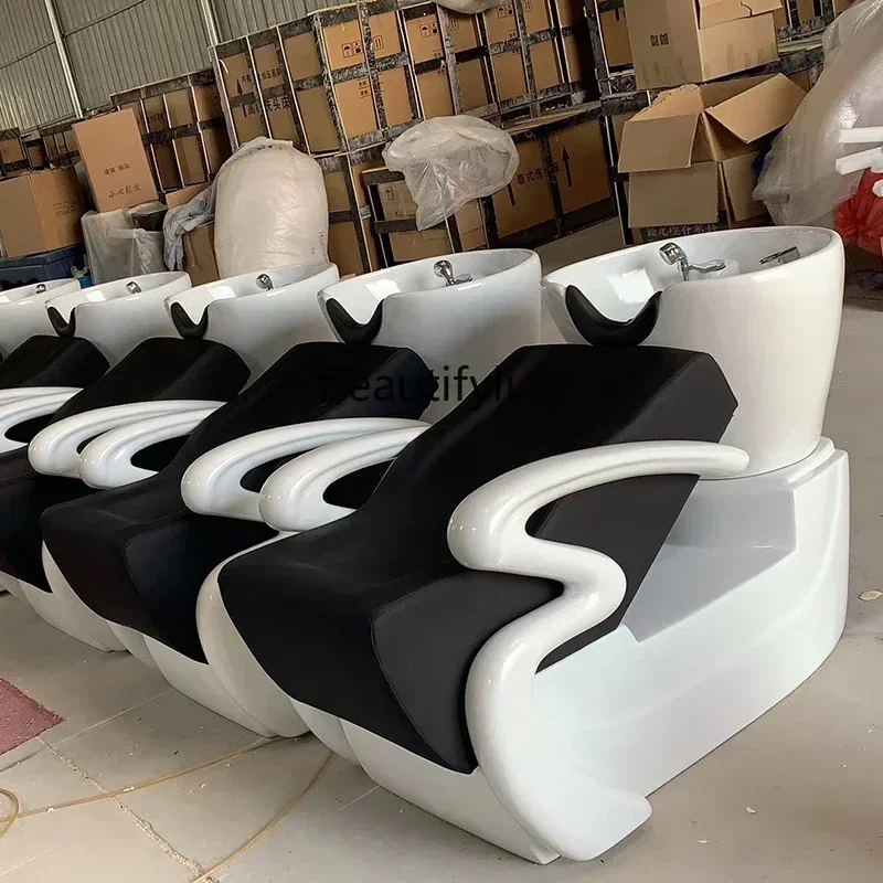 X Barber Shop Shampoo Chair Flushing Bed Simple Semi-Lying Sitting Hair Salon