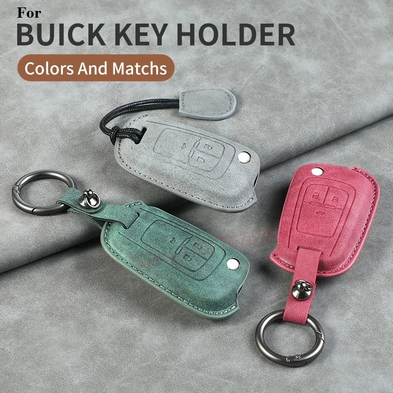 Leather Car Key Fob Cover Shell For Chevrolet Buick Cruze Malibu Aveo Trax Vauxhall Astra Corsa Insignia Auto Accessories