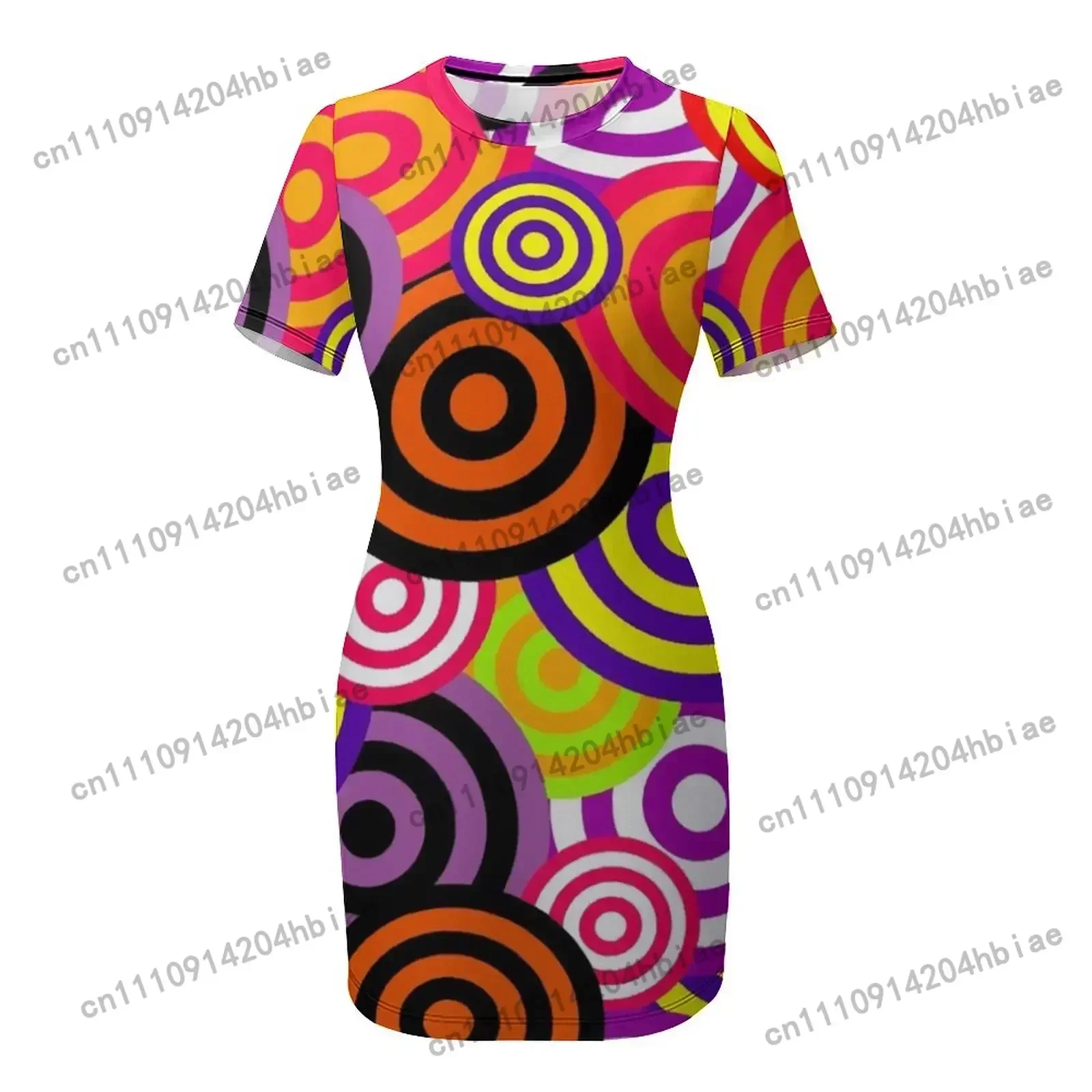 Vintage 70s Short-Sleeved Dress party dress women elegant luxury loose women's dress Women's dresses view 4